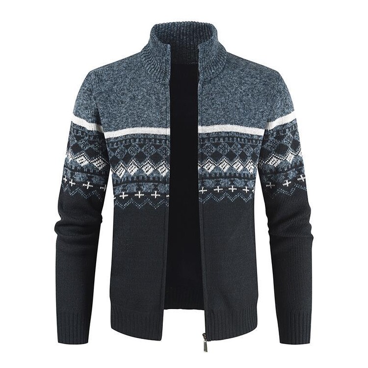 Jacquard Zipper 가디건의 Jacquard 패턴은 어떻게 직조됩니까?